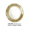 Brass round porthole ø18cm with mirror