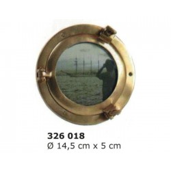 Brass porthole photo frame ø14 cm