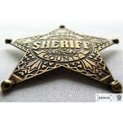 Placa de Sheriff 5 puntas (6.5cm)
