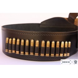 Leather cartridge belt for Mare's Leg rifle (121cm)