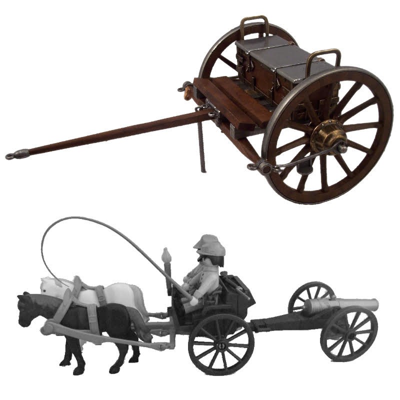 Cannon munitions cart, Civil War USA