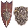 Panoply with shield and Claymore sword (29cm)