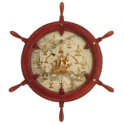 Rudder wheel 72cm with 9 anchors