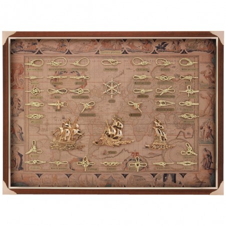 Knotboard with gilded knots and sailboats