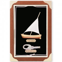 Knot board with sailboat