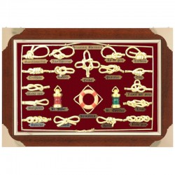 Knotboard with gilded knots and red background