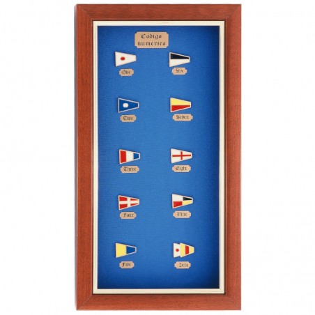 Frame showcase with nautic signal flags