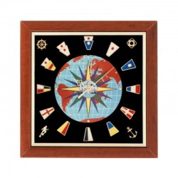 Clock with nautic signal flags