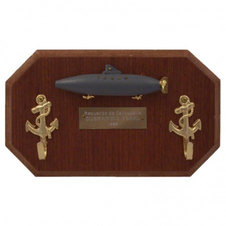Keyhanger with Peral submarine on wall board