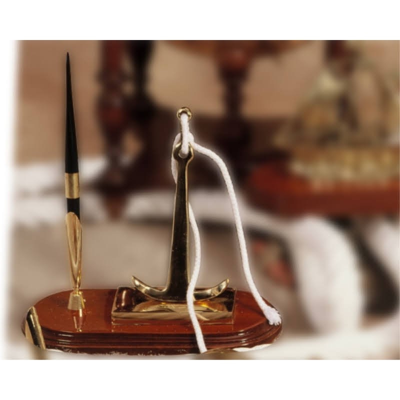 Desk set with Admiralty anchor and pen holder 19x16x9cm