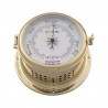 Polished brass barometer 14-18x10cm