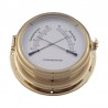 Polished brass thermo-hygrometer 14-18x7cm