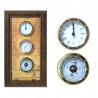Weather station 45x23cm with clock, hygrometer and barometer