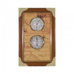 Weather station 28x18cm with thermo-hygrometer and barometer