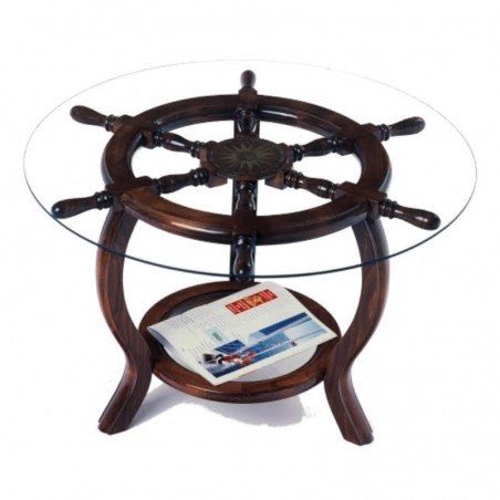 Rudder wheel table 72x49cm