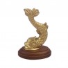 Brass Fish on wooden base 11cm