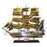 Sailboat "Marco Polo" of polished brass 52x44x14cm