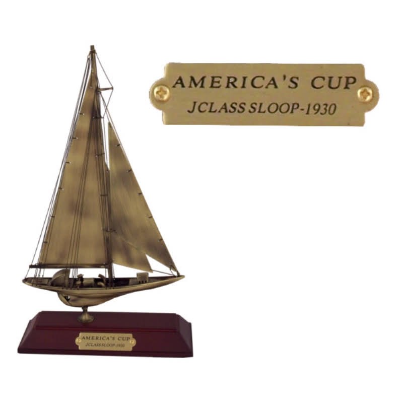Brass sailboat América's Cup 28x16x6.5cm