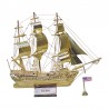Sailboat "Ranger" of gilded brass 16x16x4cm