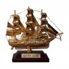 Sailboat "Cutty Sark" of gilded brass 10x8x4cm