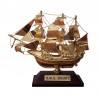 Sailboat "HMS Bounty" of gilded brass 10x8x4cm