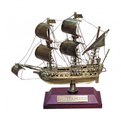 Sailboat "San Francisco" of old brass 10x8x4cm