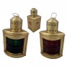 Pair of brass lanterns 18x18x37cm