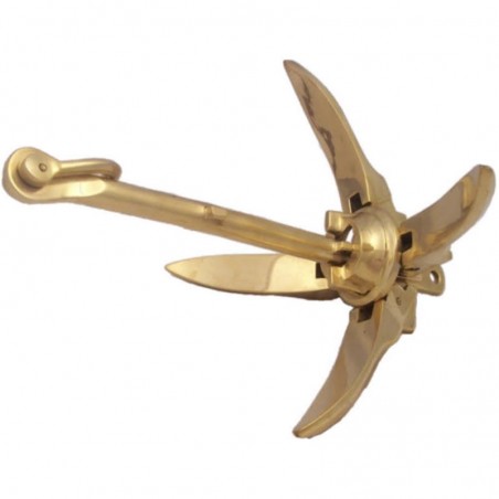 Brass folding Grapnel anchor 29cm