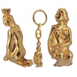 Keychain Little Mermaid, of gilded metal