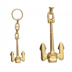 Keychain Hall anchor, gilded metal