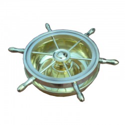 Ashtray brass rudder wheel