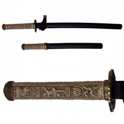 Juego 2 armas samurai, época Edo, Japón