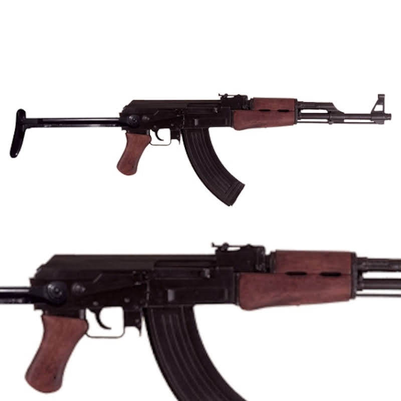 AK47 asault rifle with tubular buttstock