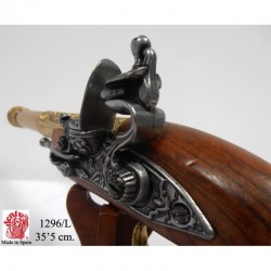 Flintlock pistol (left-handed), India 18th. C. (36cm)