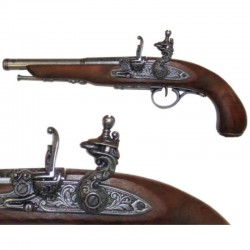 Flintlock pistol (left-handed), 18th. century