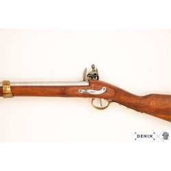 Flintlock rifle with bayonet, France 1806