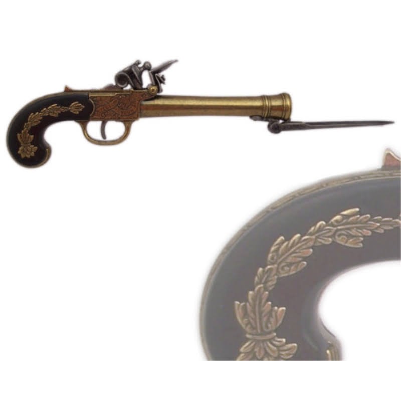 Pistol with bayonet, USA 19th century