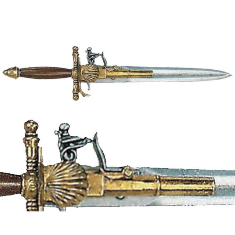 Pistola-puñal francesa, siglo XVIII