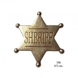 Placa Sheriff 6 puntas (4.5cm)