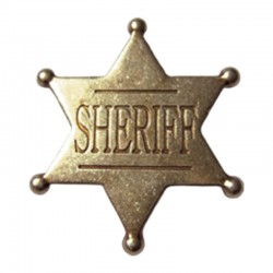 Placa Sheriff 6 puntas