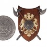 Panoply with shield and 2 axes