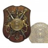 Panoply with shield and 2 swords