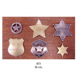 Panoplia con placas de Sheriff