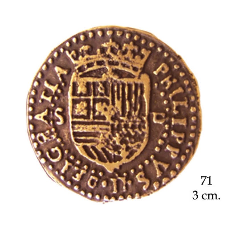 Gold doublon Felipe II, 1556-1598