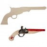 Western revolver, wooden silhouette to be painted