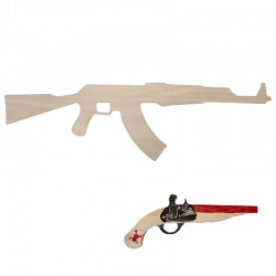 Rifle, wooden silhouette to be painted
