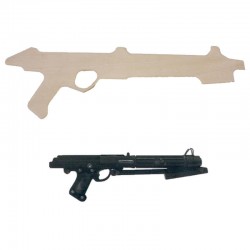 DC-15S Blaster gun, wooden silhouette to be painted
