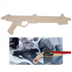 DC-15S Blaster gun, wooden silhouette to be painted