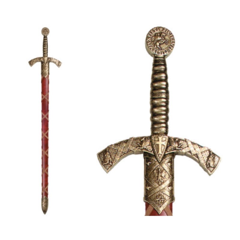 Espada de caballero templario, con funda