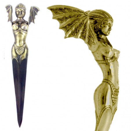 Fantastic winged woman dagger